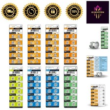 AG0 to AG13 - 80 Assorted Alkaline Watch Batteries for All Small Electronics