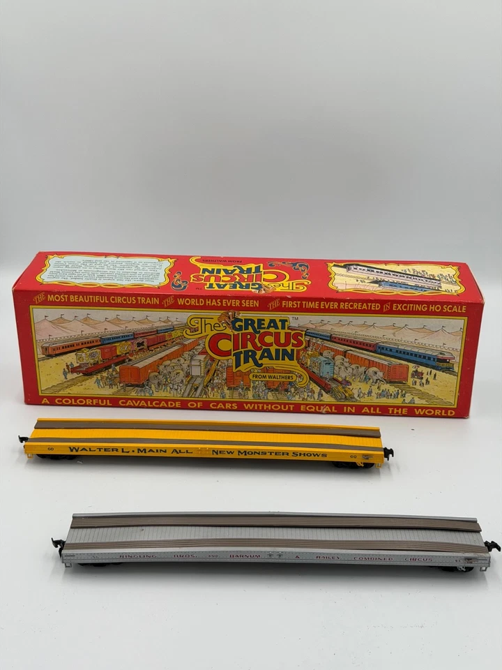 WALTHERS HO SCALE MODEL 1967K, THE GREAT CIRCUS TRAIN - FLAT CARS (#60 & #53) - Image 2 of 4