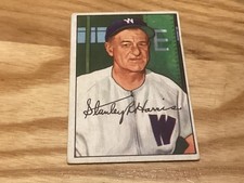 1952 Bowman Bucky Harris #158 HOF - EX+ - Lite Corner Wear - No Creases -