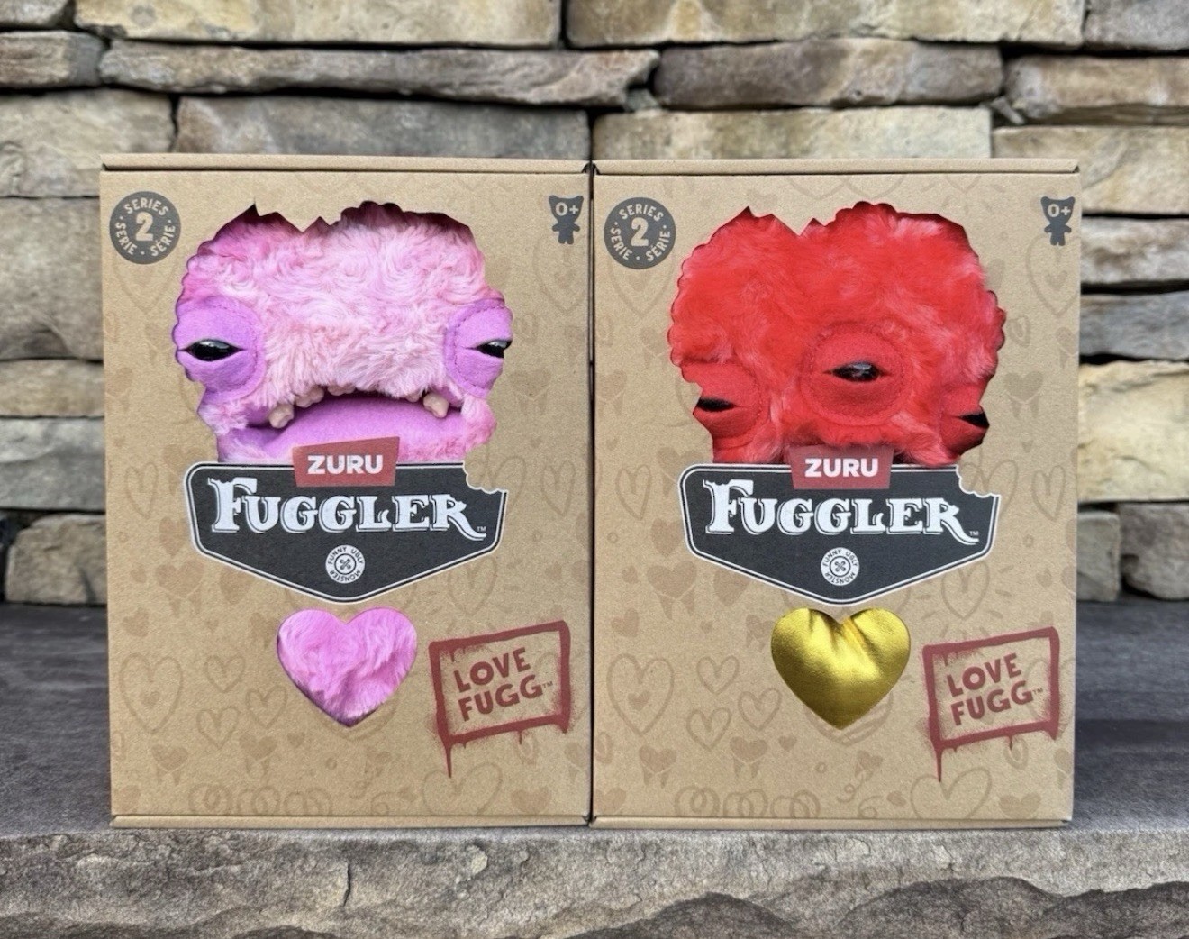 Valentines Fuggler Love Fuggs 9 Inch Plush | Set Of Two | In Hand Ready To Ship
