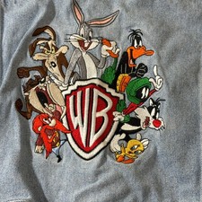 Warner Bros Studio Store Kids "LOONEYTUNES" Denim Jean Jacket Size XS