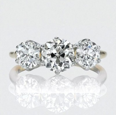 2,40 ct Old Mine Cut Diamant Verlobungsring IGI 14K mehrfarbiges Gold Lab Grown