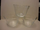 3 Pyrex Custard Cups Small Bowls 462 5 oz Scalloped Edge 3 Line