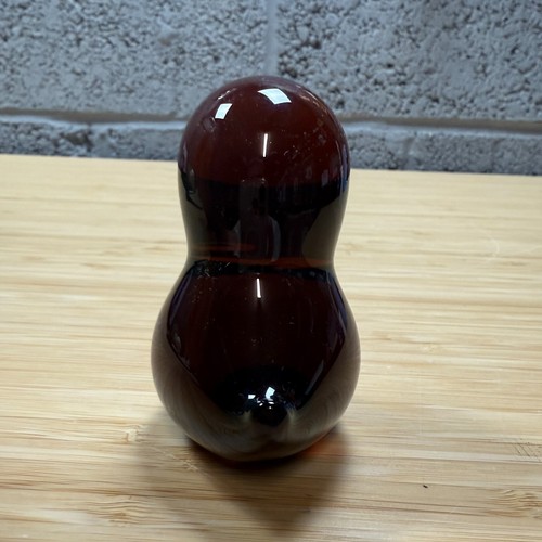 De colección F M Konstglas RONNEBY Suecia Arte Vidrio Lindo Pájaro Ámbar Marrón - Imagen 6 de 11
