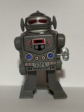 Vintage MTU Captain The Robot Tin Plastic Wind Up Toy KOREA 1970's