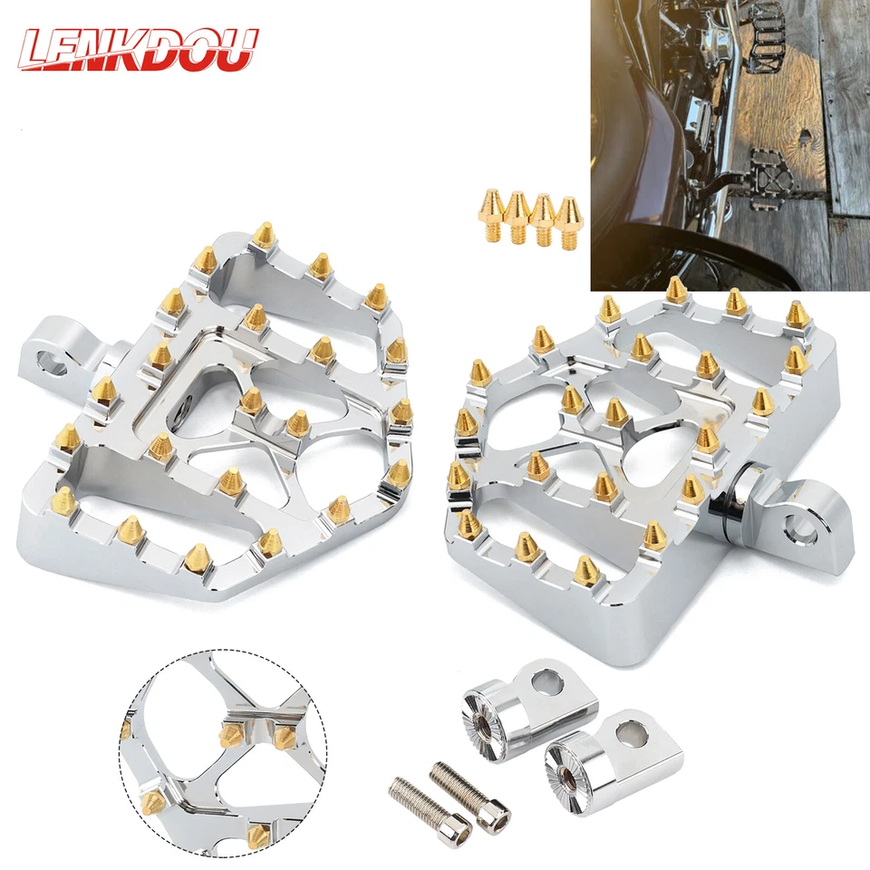 For Harley MX Floorboards Footboards Brake Pedal Touring Street Glide Road Glide - Image 3 of 4