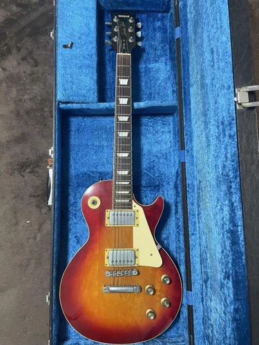 Yamaha Sl380 Red Sunburst Les Paul Electric Guitar Used From Japan w/ Hard Case