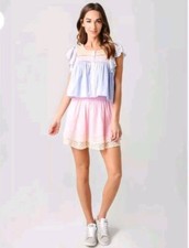 NWT LoveShackFancy Toya Mini Skirt in Ambrosia Garden Size Small