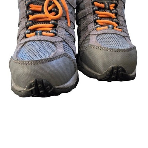 Columbia boy's low top sneaker style hiking shoe grey and orange size 2 - Picture 6 of 8