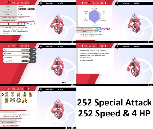 Every NON Brillante 6IV XL EV Entrenado Nivel 100 Pokémon Legendario Espada/Escudo Hogar - Imagen 55 de 76