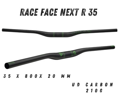 RACE FACE NEXT R Carbon Lenker Handlebar 35x800mm 20mm Rise Green