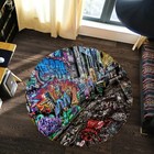 3D Graffiti Wall Round NAO396 Game Rug Mat Elegant Photo Carpet Mat Fay