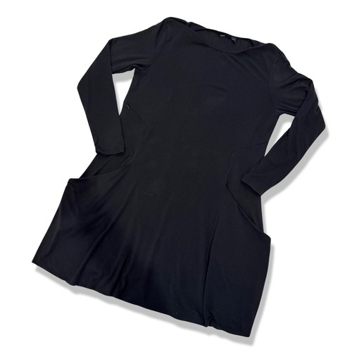 Womens BETABRAND Black Long Sleeve Built to Travel Sweatshirt Dress / Large