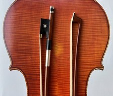 Violin Bow Size 1/32 Octagonal Wood Stick Real Horse Hair Ebony Frog