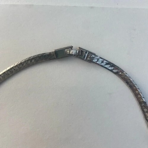 Collar estilo gargantilla vintage años 80 metal pulido con diseño de metal cepillado - Imagen 5 de 6