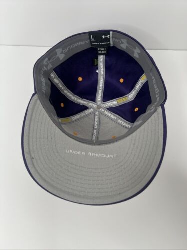 Detroit Lions Hat Adjustable Fit Size Large Purple With Yellow Under Armour - Picture 3 of 3