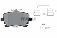 Textar 2332601 Bremsbelagsatz, Scheibenbremse FüR, Audi, Vw