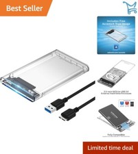 2.5 Inch SATA External Hard Drive Enclosure USB 3.0 SSD UASP Plug Play