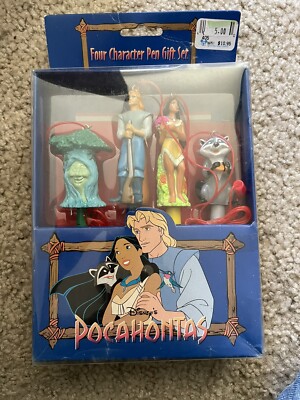 Vintage Rare Disney Pocahontas 4 Character Gift Set John Smith 90s Collectible
