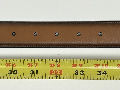 ROUNDTREE & YORKE Brown Amigo Nappa Full Grain Leather Dress Belt Waist Size 32 - Picture 10 of 11