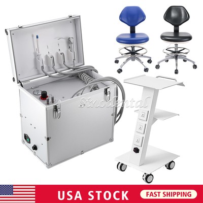 Portable Dental Delivery Unit Air Compressor Suction System/Doctor's Stool/Cart