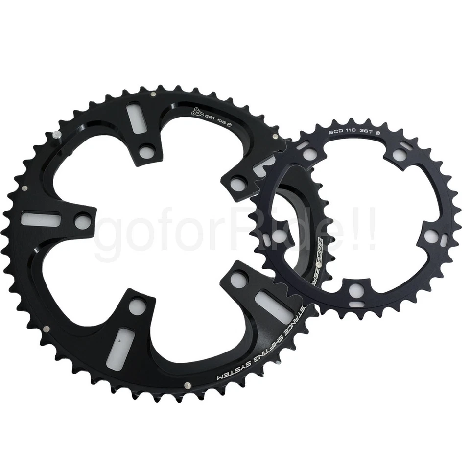 Nuevo Juego de Platos de Bicicleta Driveline 52-36T 10 Velocidades BCD 1100mm 7075/T6 Negro Foto 2 de 4