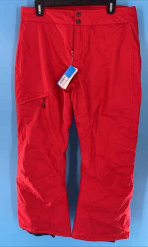 Columbia / Bugaboo Omni-Heat isolierte rote Damen-Skihose Schnee wasserdicht / L