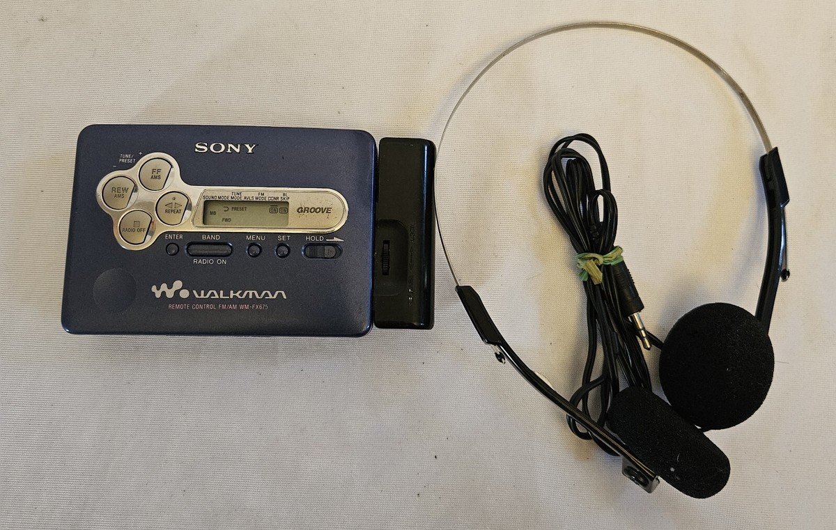 Vintage Sony Walkman WM FX 675 Blue AM/FM Cassette Player