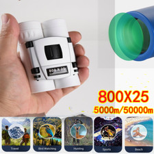 NEW Camping Binoculars 800X25 HD Long Range 50000M Folding Mini Telescope BAK4
