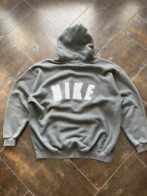 VTG 90s Nike USA Made Center Swoosh Mini Swoosh Hoodie With Spell