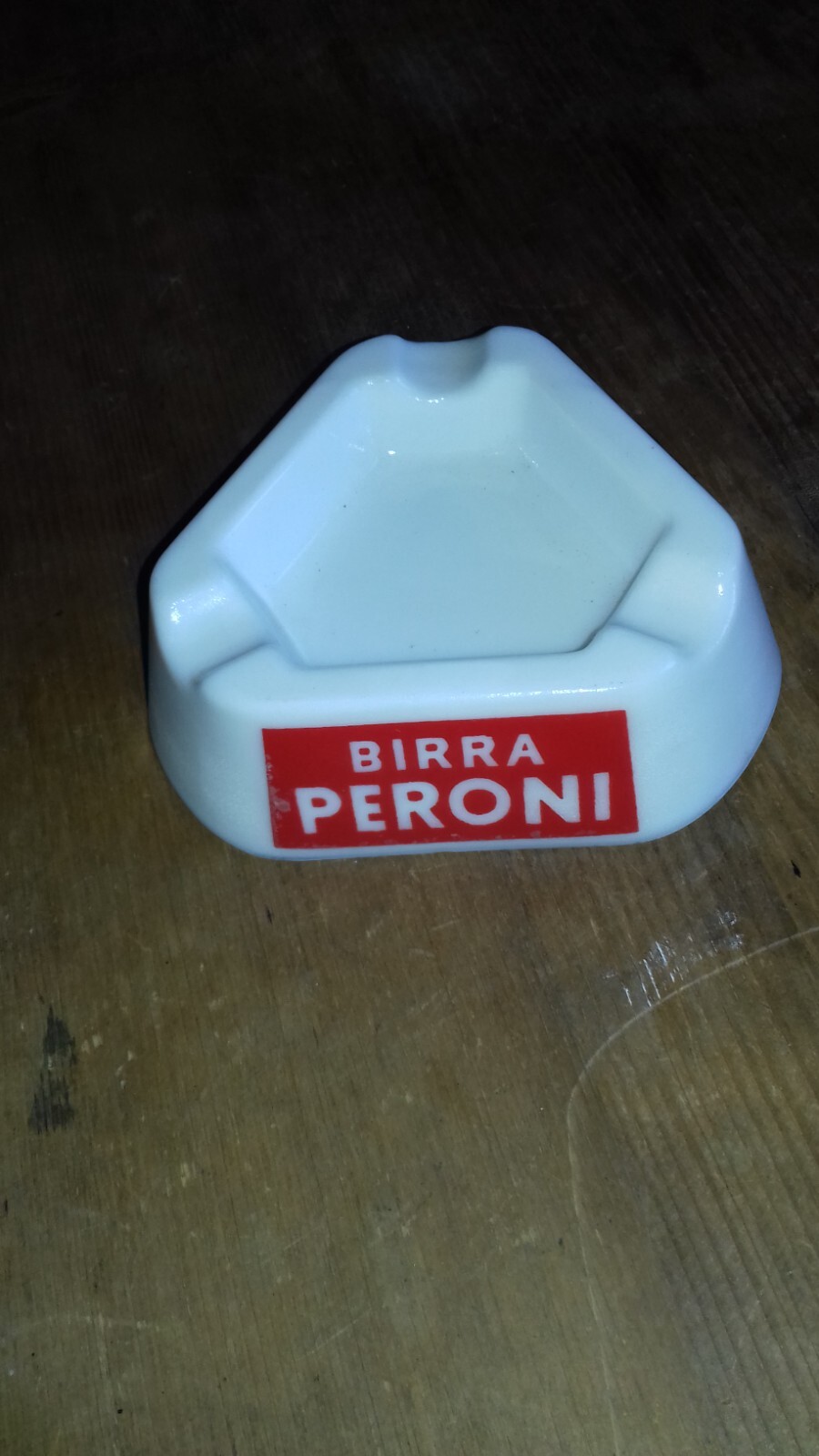 VINTAGE, POSACENERE BIRRA PERONI ORIGINALE,,PERFETTO,-VETRERIA LUSVARDI-OPALINA