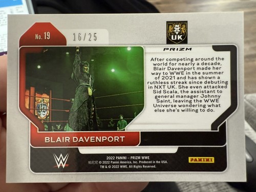 2022 WWE Prizm Blair Davenport Mojo /25 Rookie Refractor SSP #19 - Imagen 2 de 2