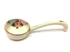 Vintage Japanese Decorative Ladle with White & Pink Floral Design – Kitchenware