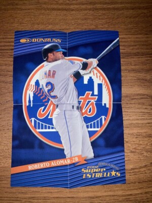2002 Donruss Super Estrellas ROBERTO ALOMAR Mini Poster #12 Mets