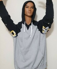 Hands High Mens NFL Super Bowl Hoodie Black/Gray Size L, XL