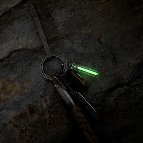 5PCS Glow in the Dark Keychain Necklace Pendant 3x22.5mm Glass Tube EDC Charm - Picture 7 of 15