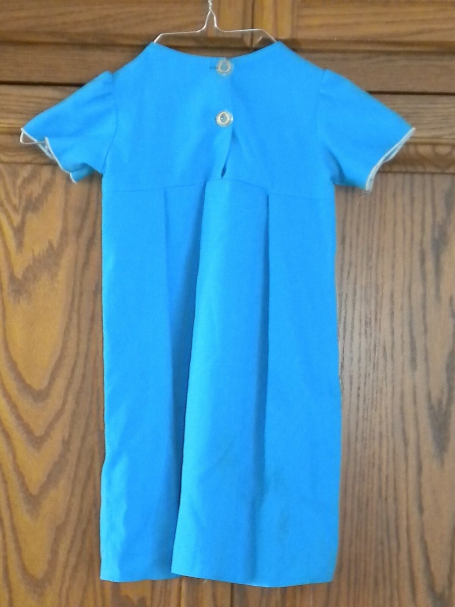 AMISH GIRL'S TEAL BLUE DRESS -HANDMADE 22'' BUST 22'' LONG | eBay