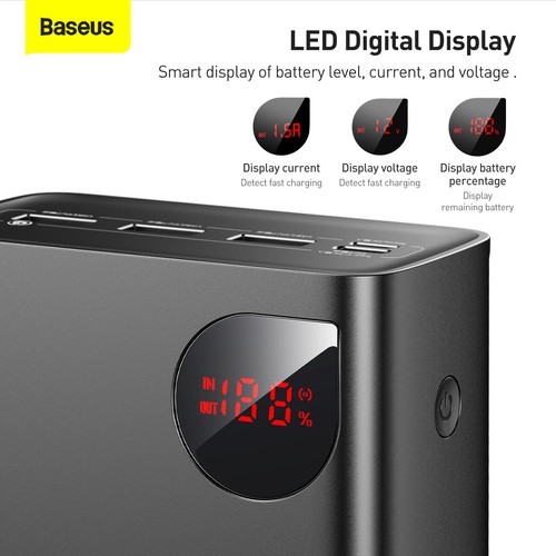 Baseus 40000mAh große Kapazität Power Bank Ladegerät Telefon Externer Akku Pack - Bild 7 von 18