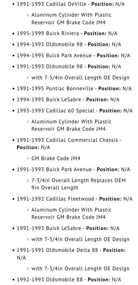 ACDelco 18M1518 Brake Master Cylinder Fits Cadillac, Buick, Oldsmobile, Pontiac - Image 2 of 4