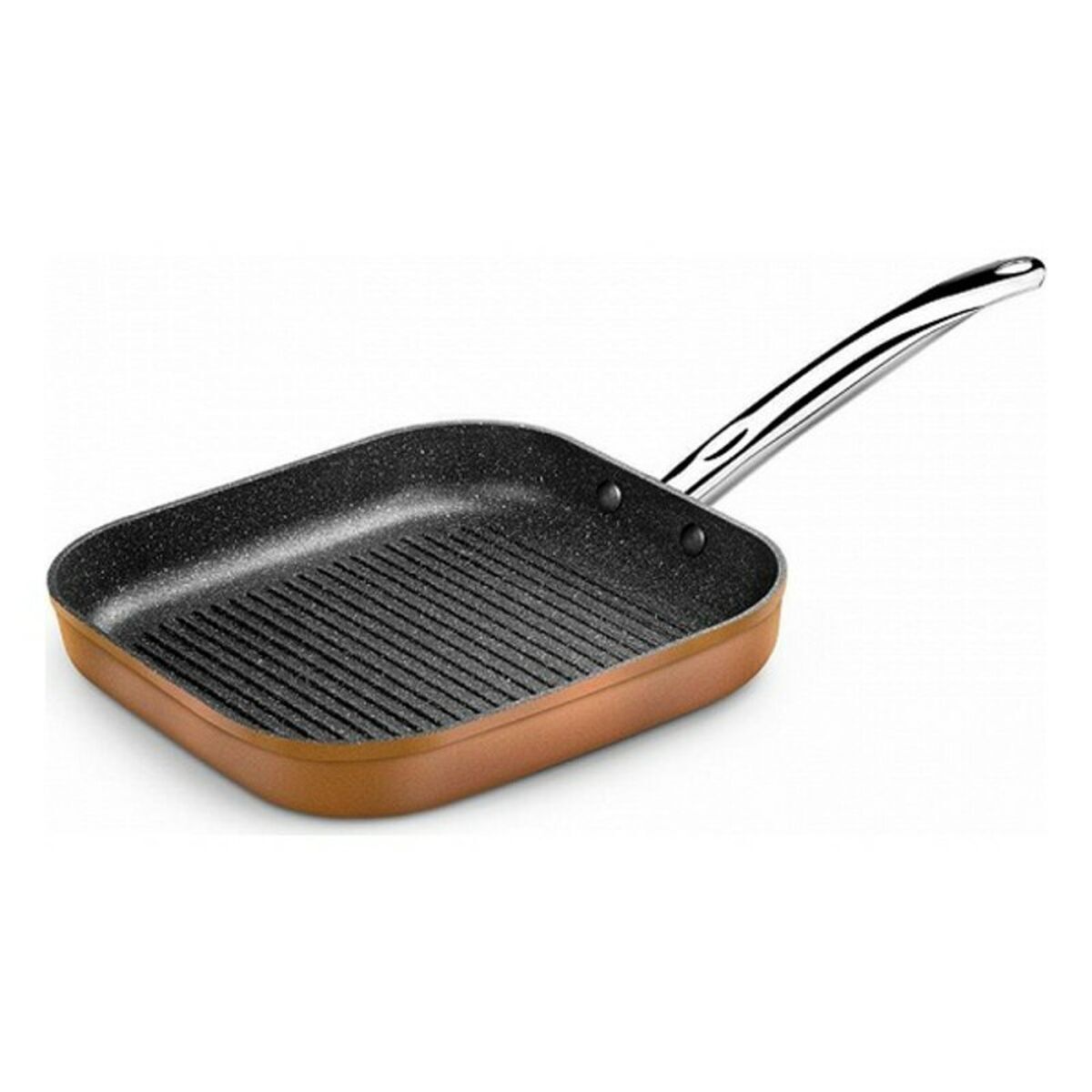 Sartén Asadora Con Rayas M740030 Grill 28 Cm Marrón Negro - Monix En Oferta Sartén Asadora Con Rayas Monix M740030 Grill 28 Cm Negro Marrón Aluminio Alum