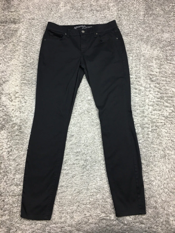 Pantalones de mezclilla ajustados Arizona para mujer talla 3 juniors negros elásticos Foto 3 de 4