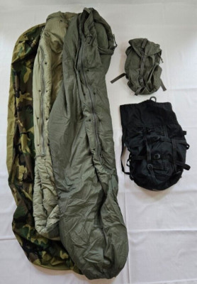US Military 5 Piece MSS Modular Sleeping Bag System Woodland Bivy ...