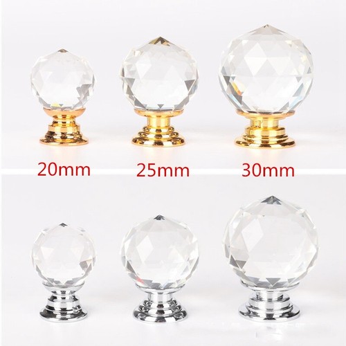 Single Hole Cabinet Handle Gold Drawer European Crystal Shower Glass Door - Picture 6 of 16