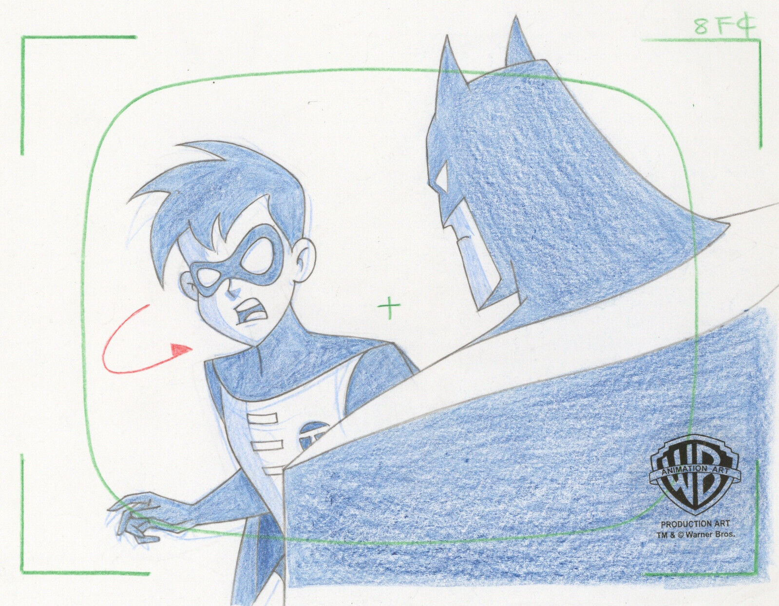 Superman Animated Series- Original Production Drawing-Robin/Batman-Knight  Time | eBay