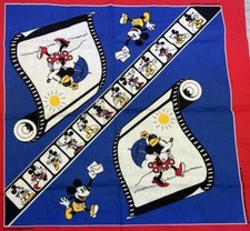 Vintage Mickey Minnie Mouse 22   Bandana Handkerchief J A Woronowicz Disney