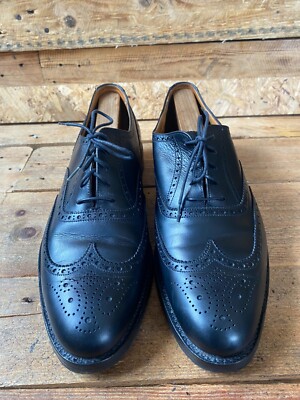 Crockett and jones Canterbury black leather oxford dress shoes