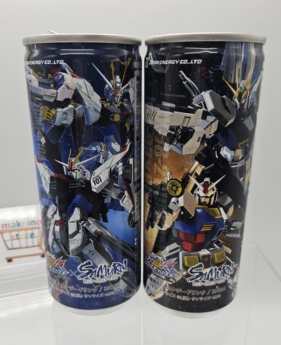 SAMURAI ENERGY Drink Gundam Collaboration 250ml Empty Cans for 2 from Japan - Picture 2 of 5