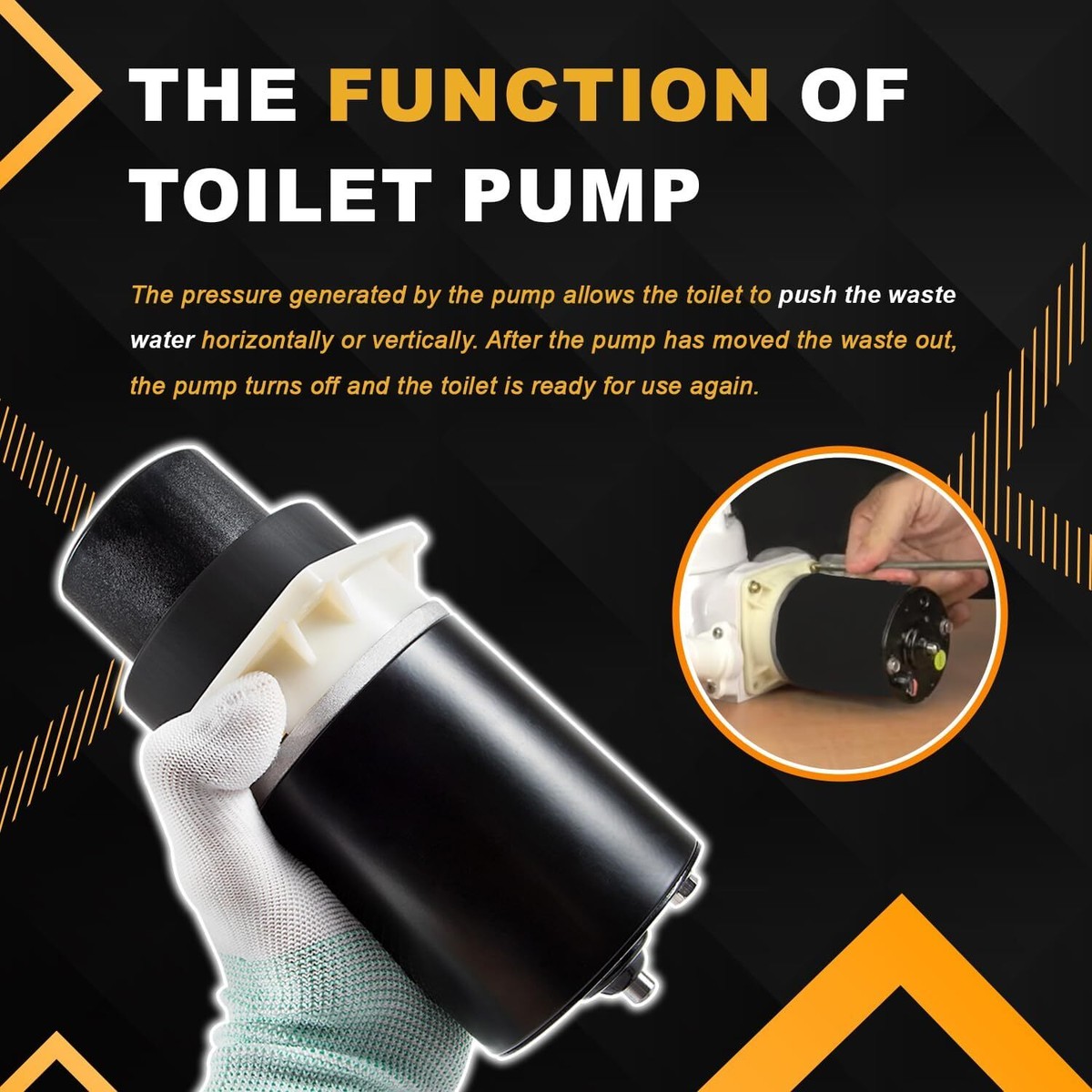 For Jabsco 37045, 37245 37072-0092 Marine Electric Toilet Pump