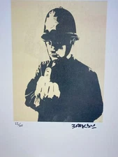 BANKSY COA Vintage Original Art Print Poster Lithograph Signed Limited