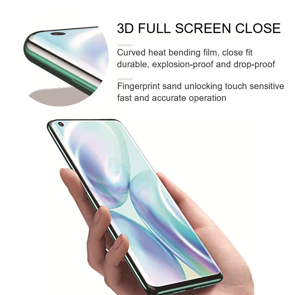 9H Full Coverage Tempered Glass Screen Protector For One Plus 8 Pro/One Plus 8 - Image 2 of 4